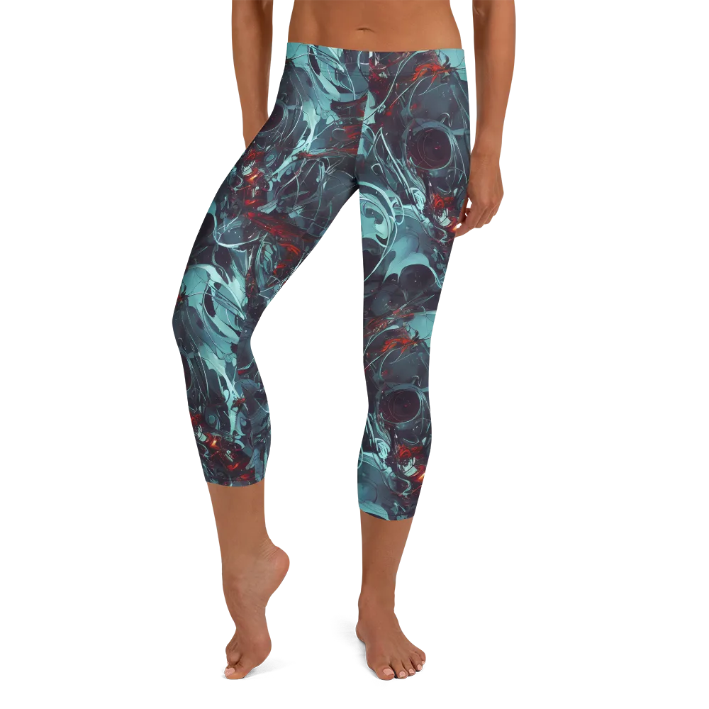 Cosmic Dancer on Capri Leggings — Front