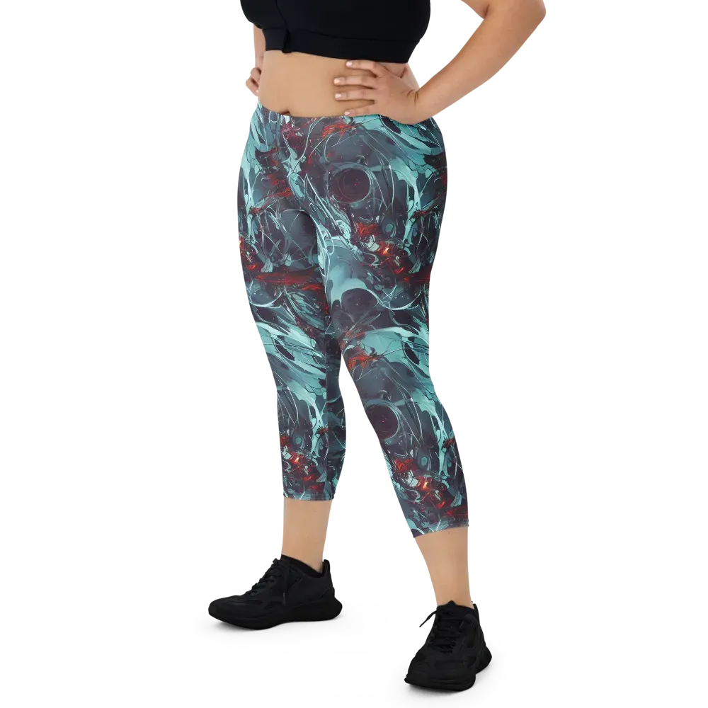 Cosmic Dancer on Capri Leggings — Front
