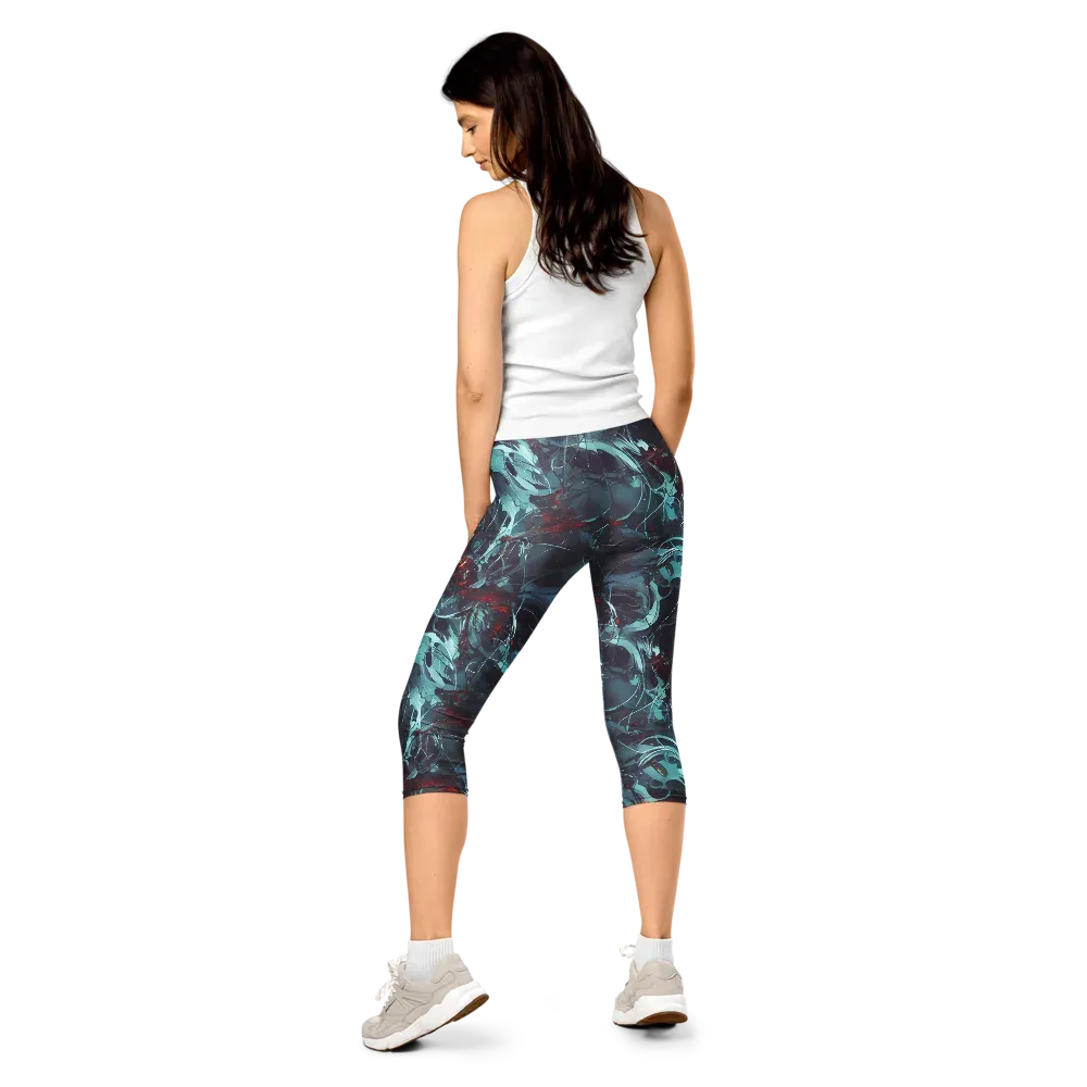 Cosmic Dancer on Capri Leggings — Back