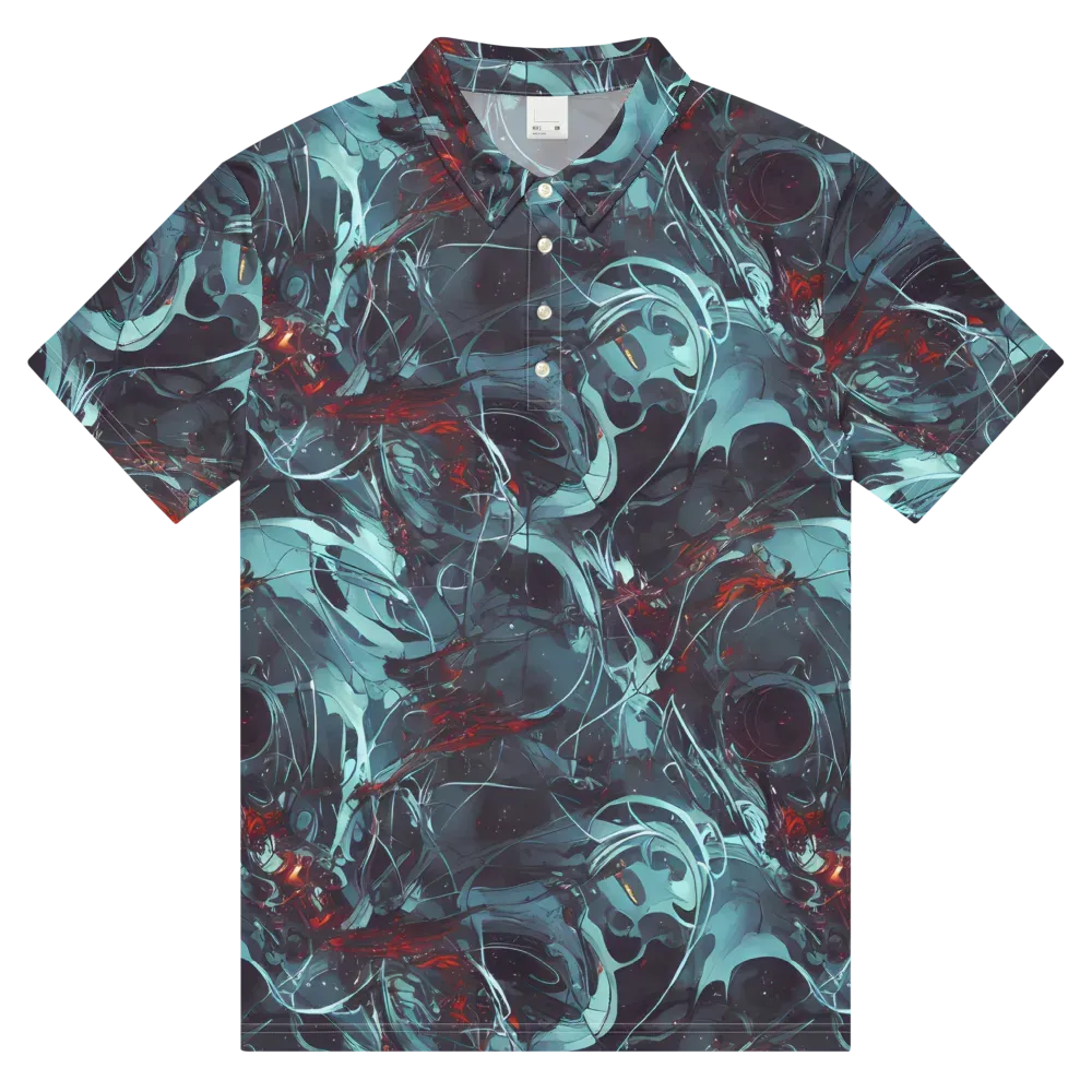 Cosmic Dancer on Men's Slim Fit Polo Shirt — Front