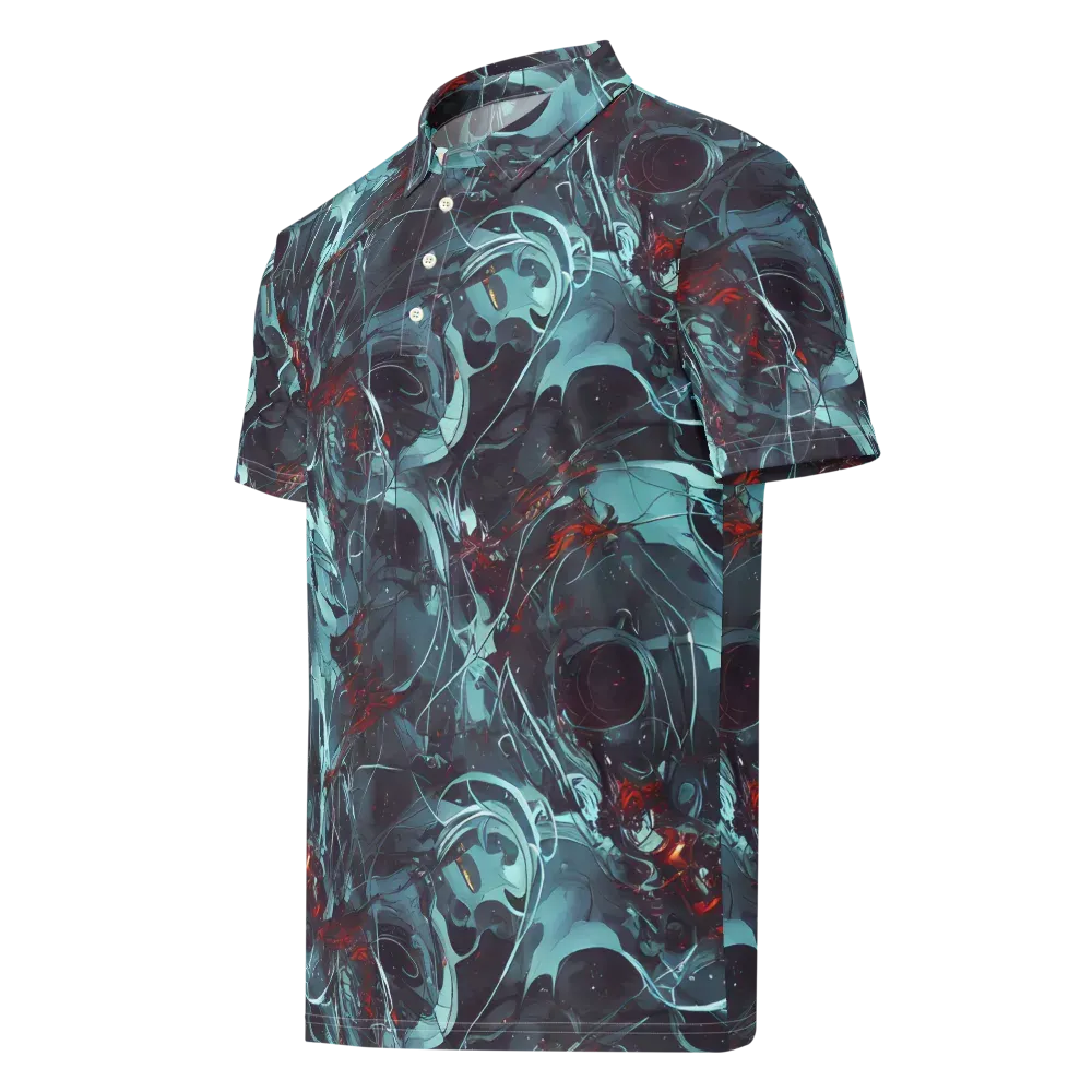 Cosmic Dancer on Men's Slim Fit Polo Shirt — Left Front