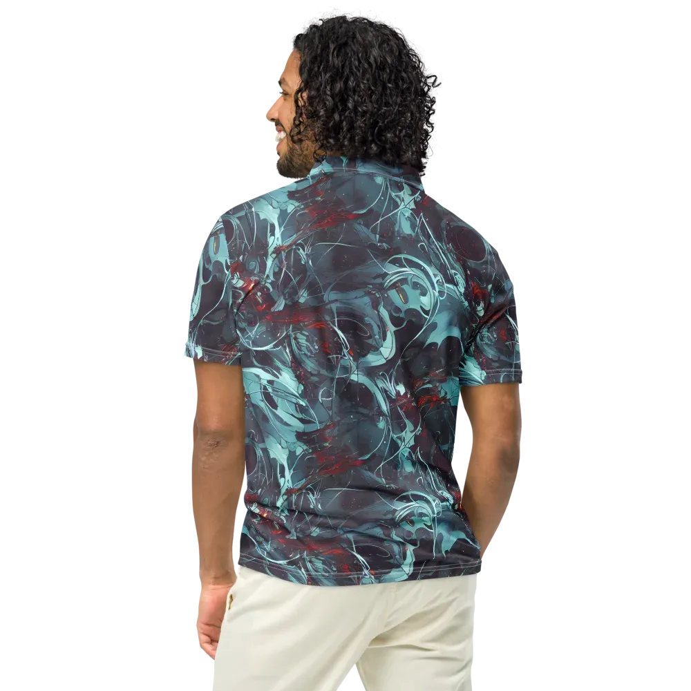 Cosmic Dancer on Men's Slim Fit Polo Shirt — Back