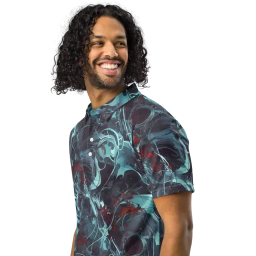 Cosmic Dancer on a Men's Slim Fit Polo Shirt