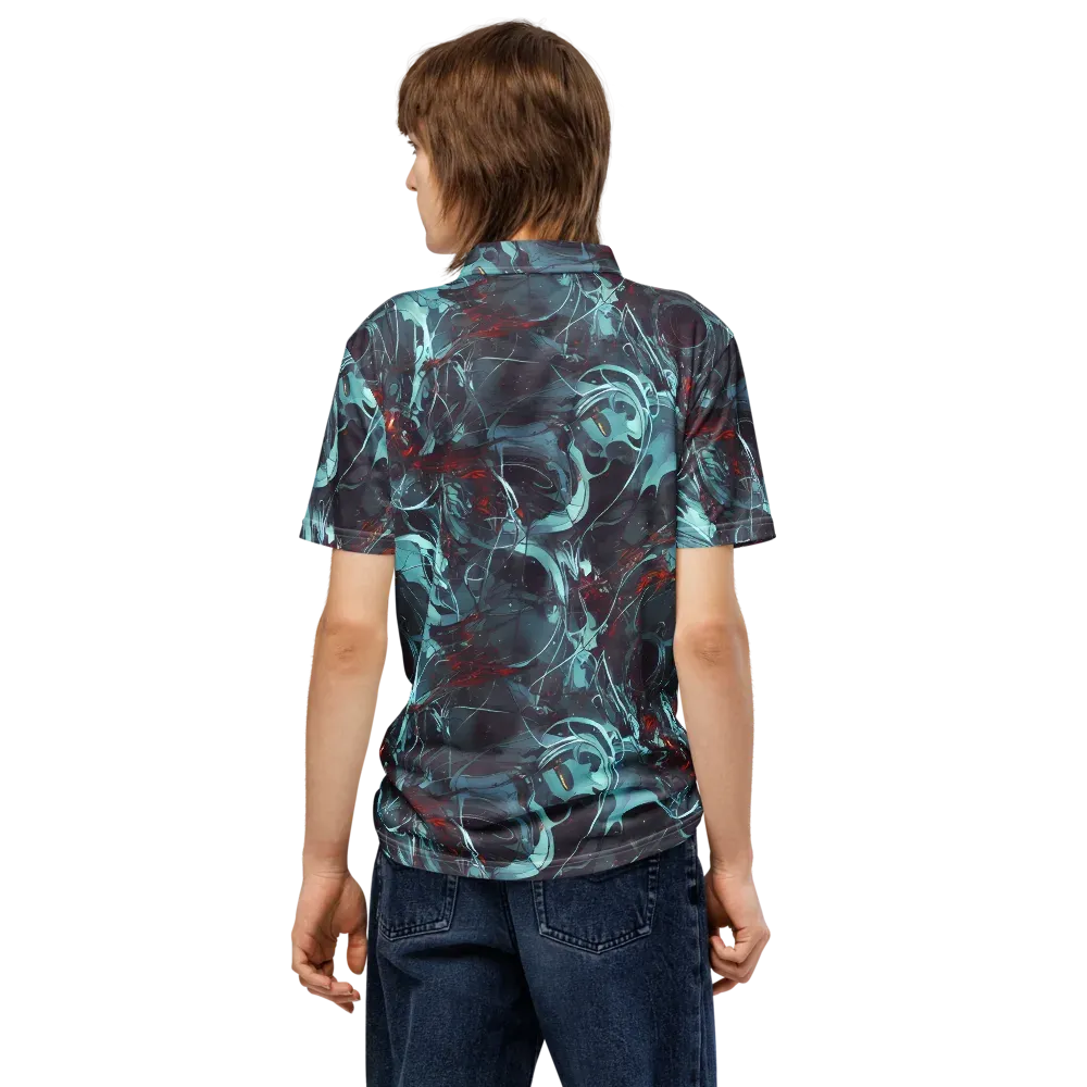 Cosmic Dancer on Men's Slim Fit Polo Shirt — Back
