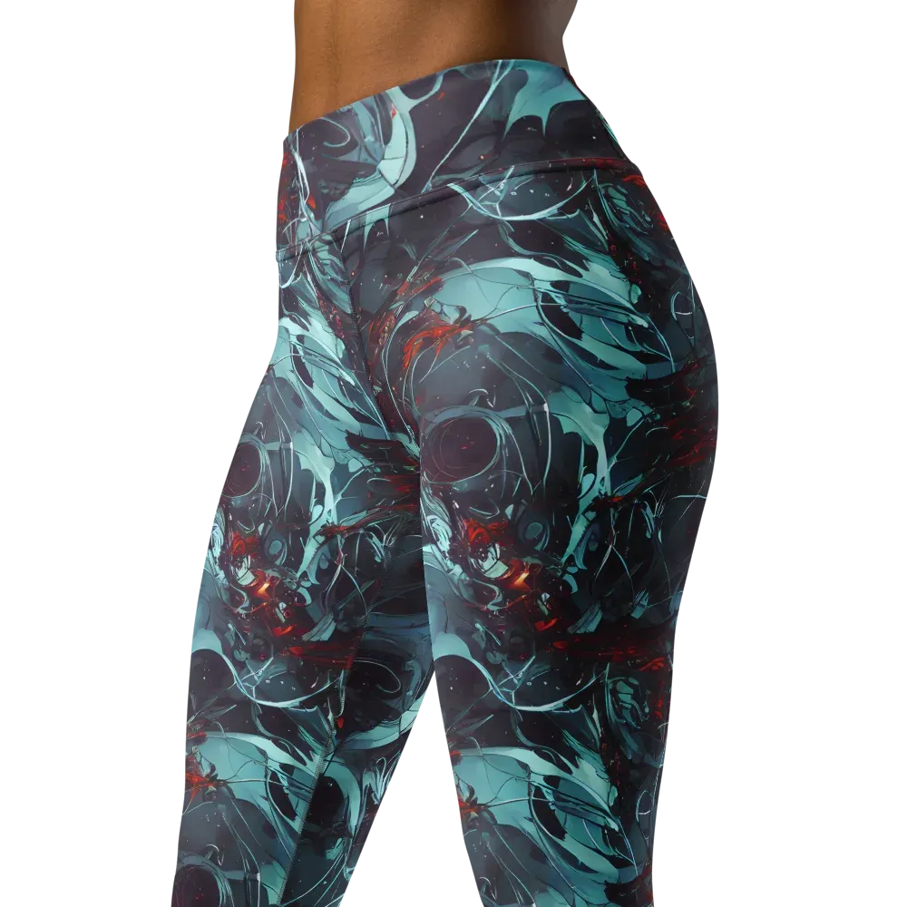 Cosmic Dancer on Yoga Leggings — Left Front