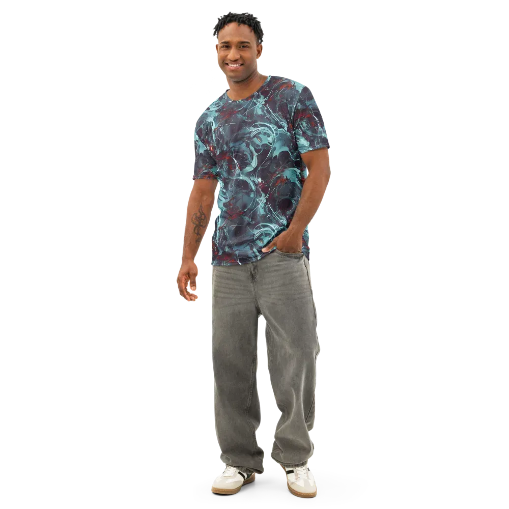 Cosmic Dancer on Men's Cotton Crew Neck T-Shirt — Front