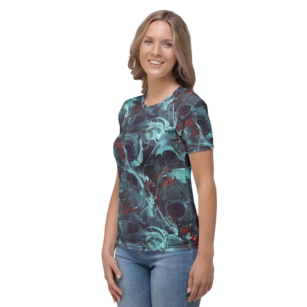 Cosmic Dancer on Women's Crew Neck T-Shirt — Left