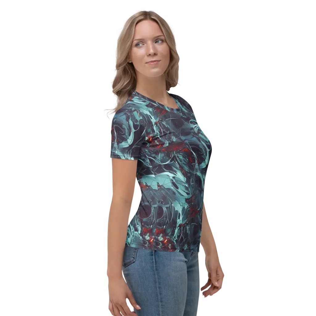 Cosmic Dancer on Women's Crew Neck T-Shirt — Right