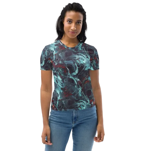 Cosmic Dancer on a Women's Crew Neck T-Shirt