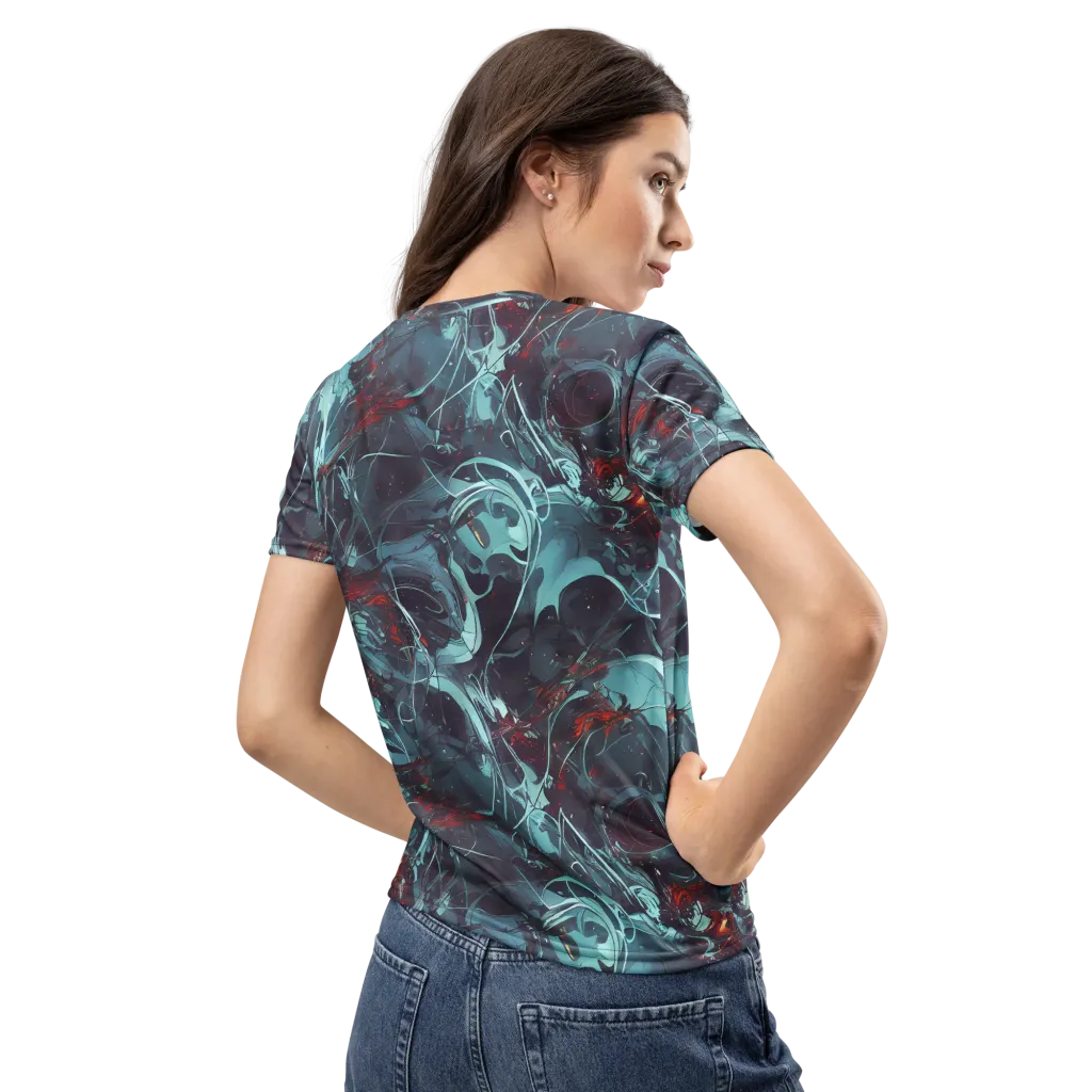 Cosmic Dancer on Women's Crew Neck T-Shirt — Back