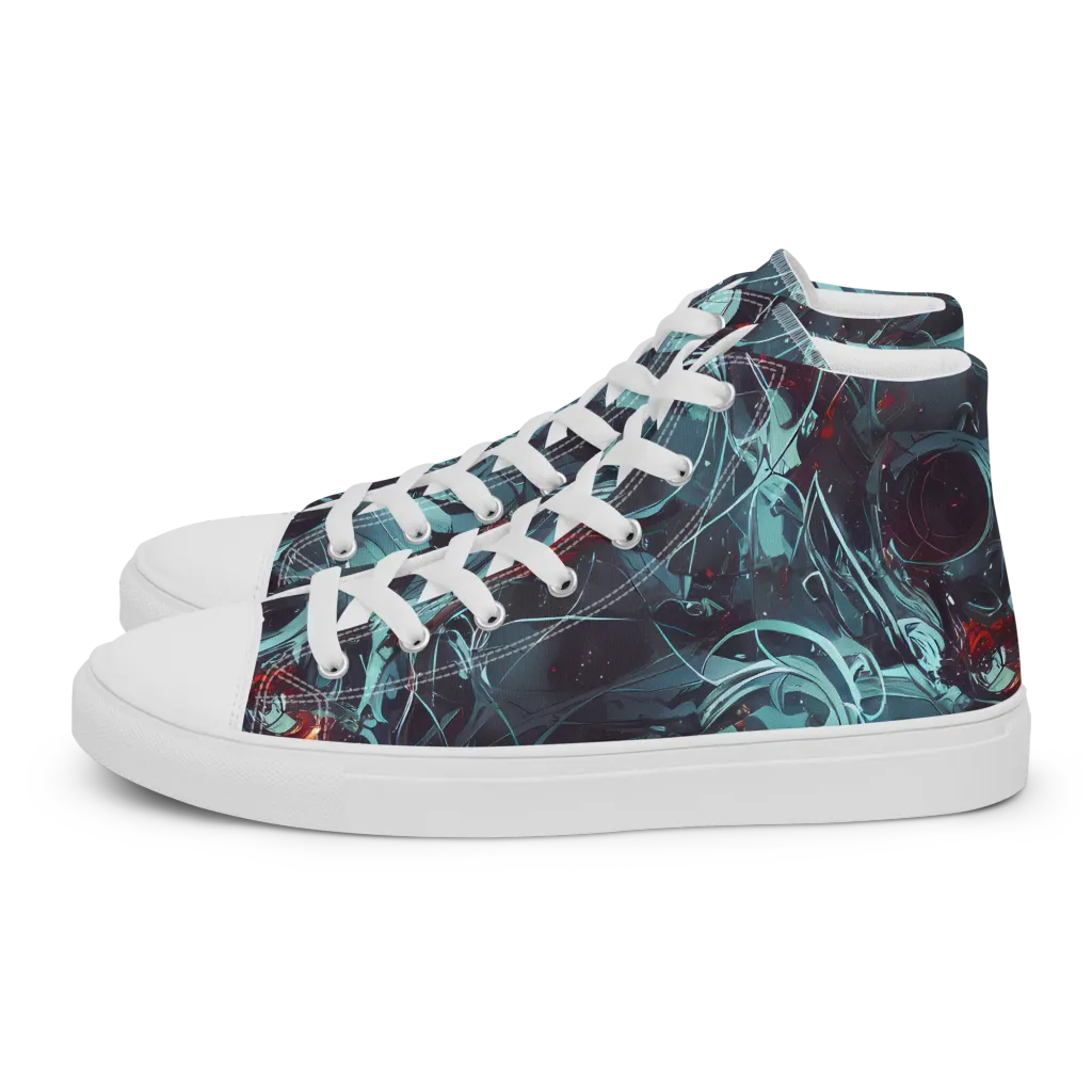Cosmic Dancer on Women's High Top Canvas Shoes — Left