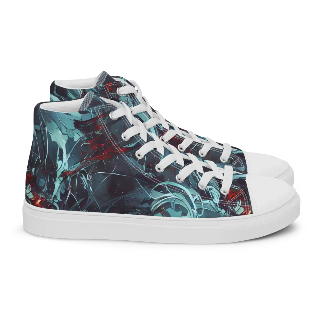 Cosmic Dancer on Women's High Top Canvas Shoes — Right