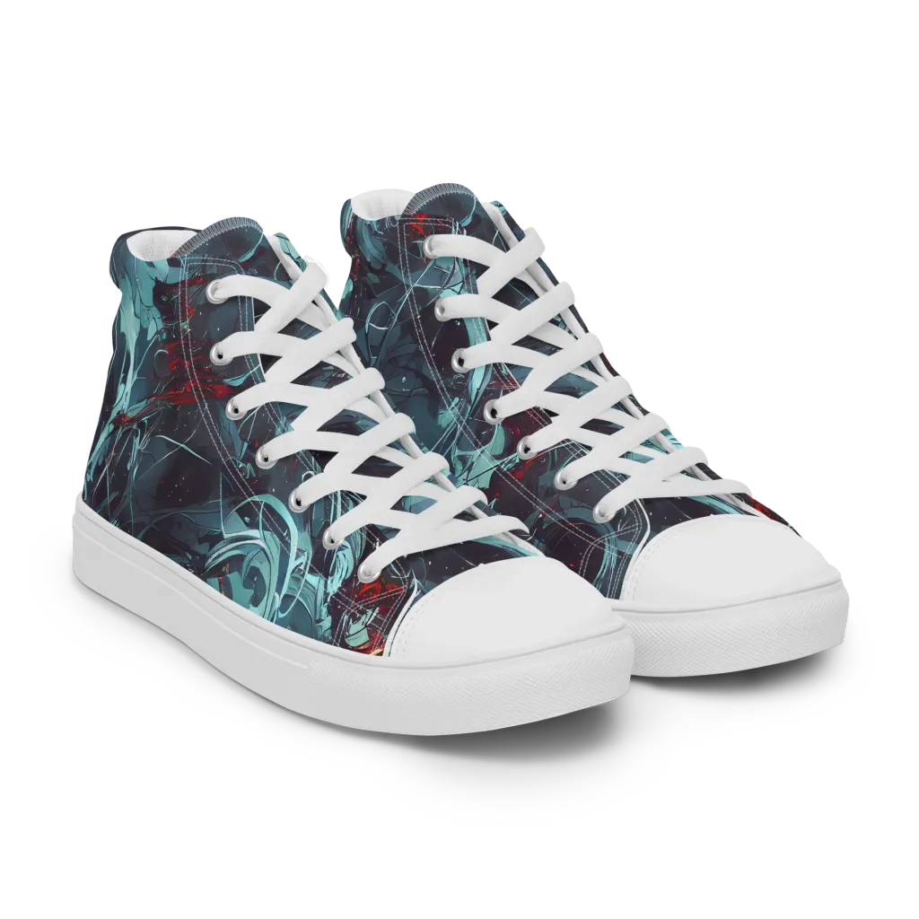 Cosmic Dancer on Women's High Top Canvas Shoes — Right Front
