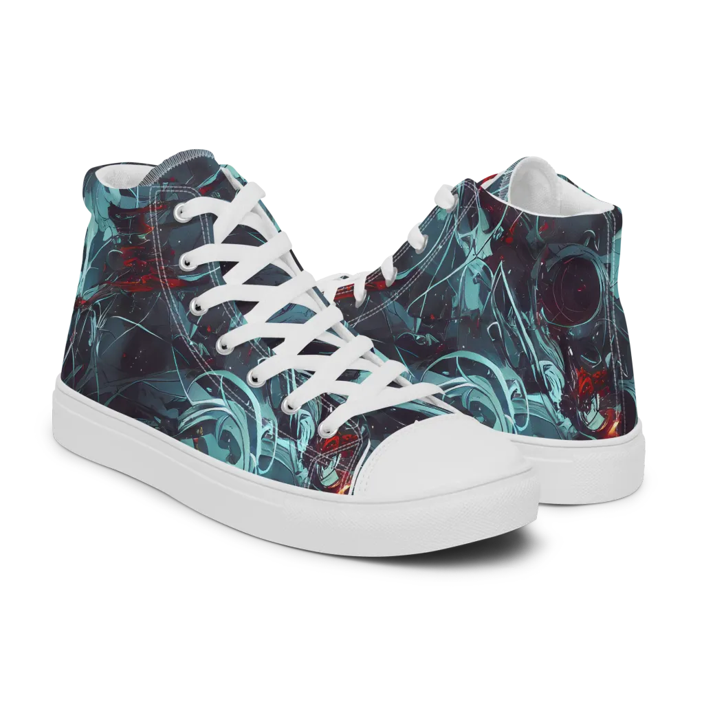 Cosmic Dancer on Women's High Top Canvas Shoes — Right