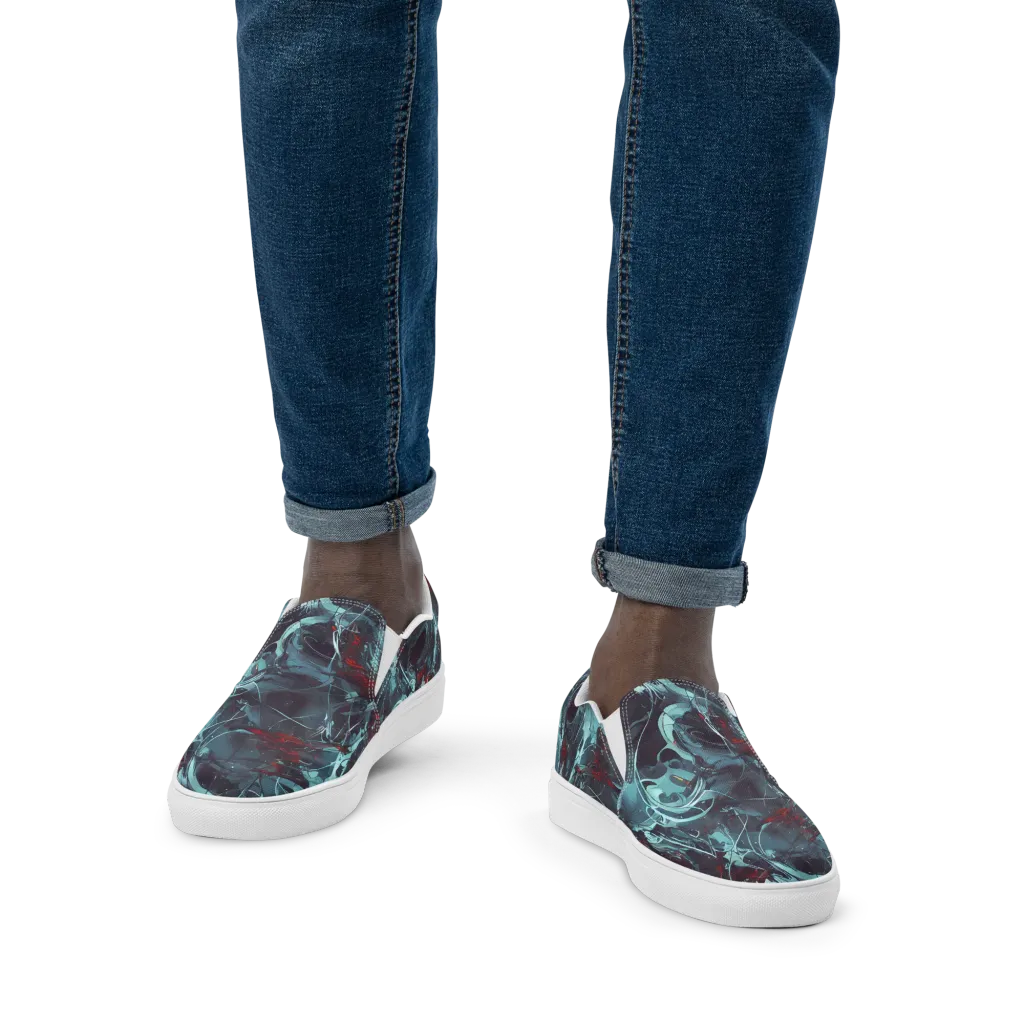 Cosmic Dancer on Men's Slip-On Canvas Shoes — Front