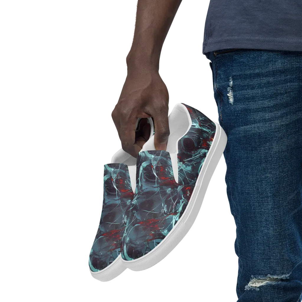 Cosmic Dancer on Men's Slip-On Canvas Shoes — Left Front