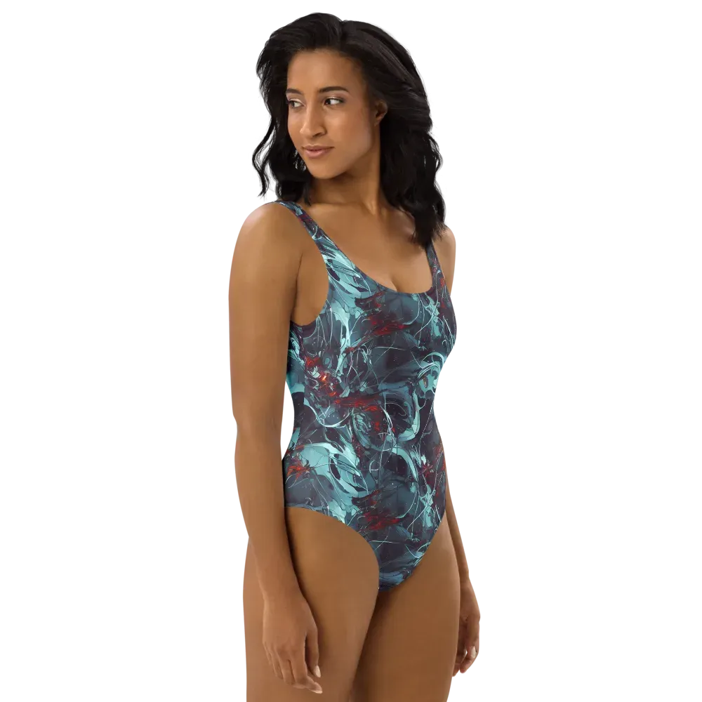 Cosmic Dancer on One-Piece Swimsuit — Right