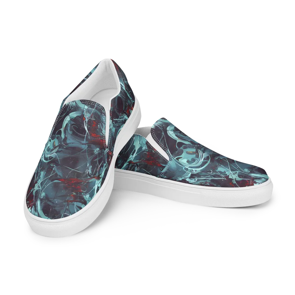 Cosmic Dancer on Women's Slip-On Canvas Shoes — Left Front