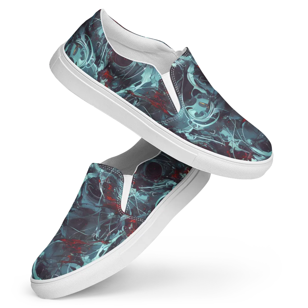Cosmic Dancer on Women's Slip-On Canvas Shoes — Front