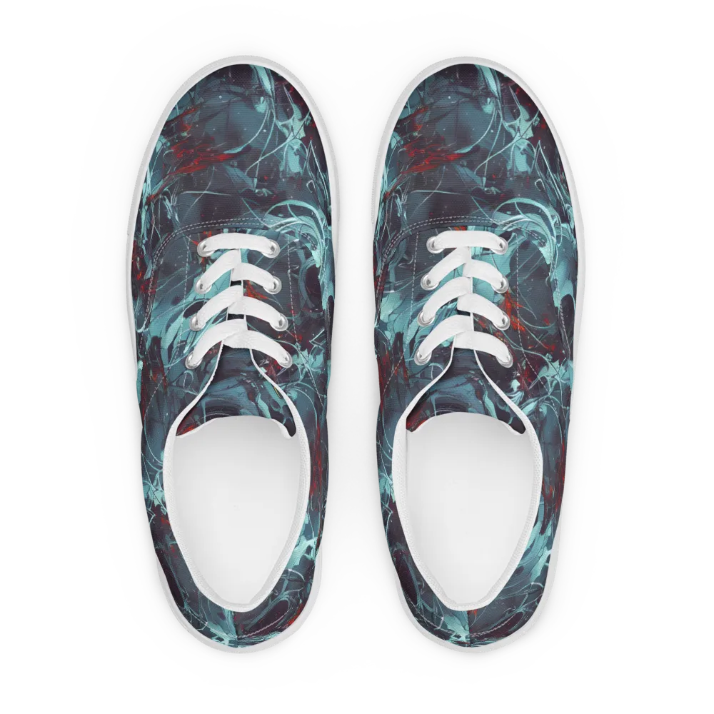 Cosmic Dancer on Men's Lace-Up Canvas Shoes — Front