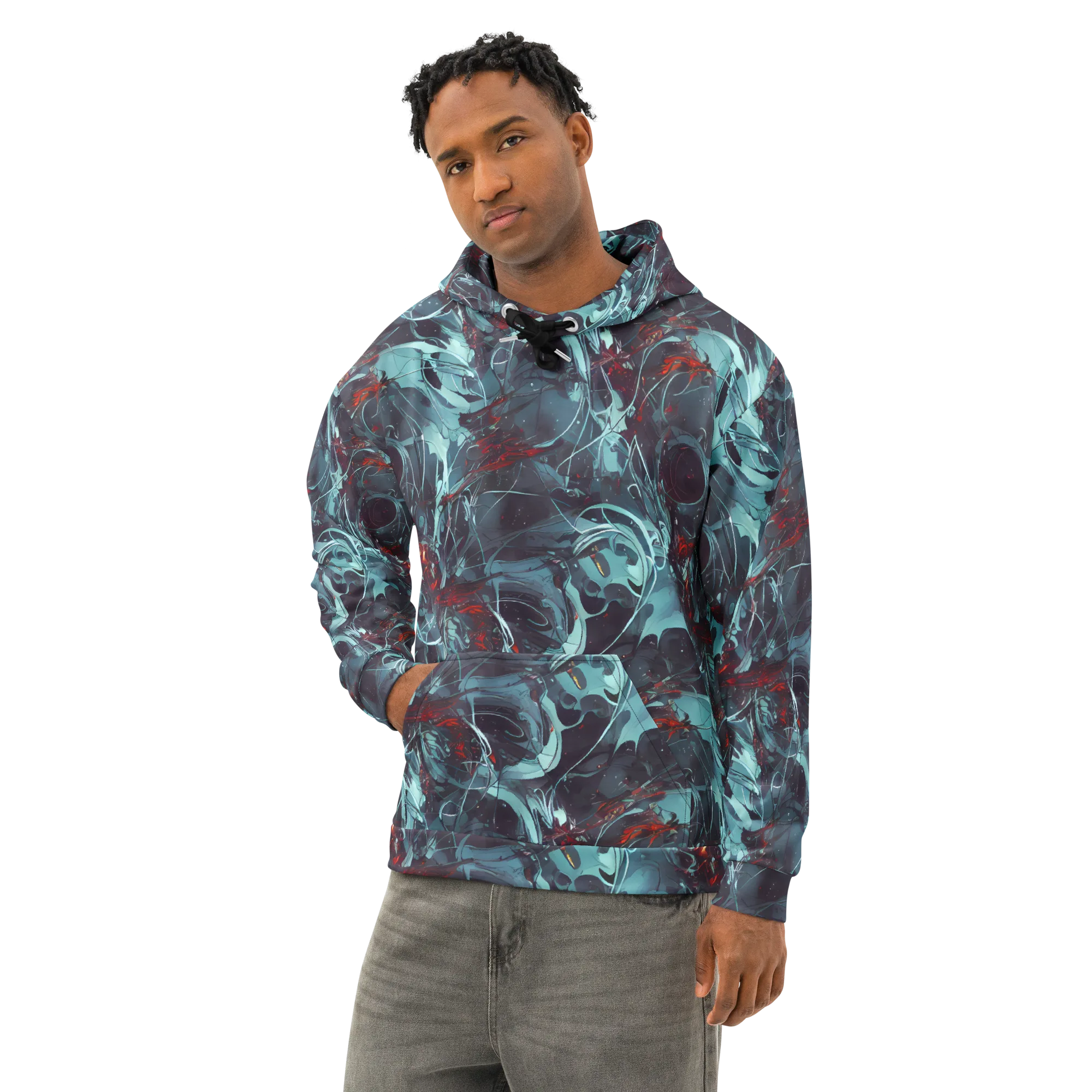 Cosmic Dancer on Cotton Hoodie — Left Front