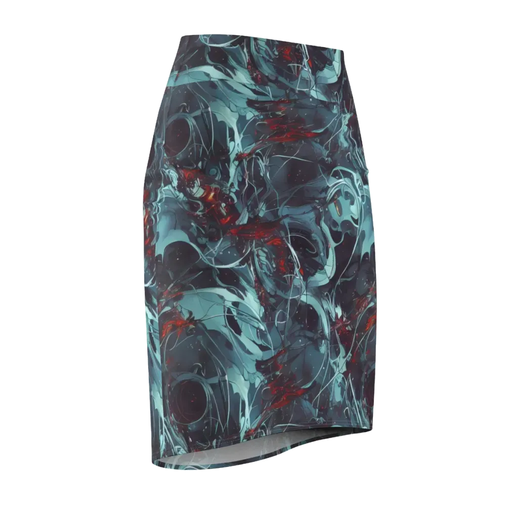 Cosmic Dancer on Pencil Skirt — Front Side