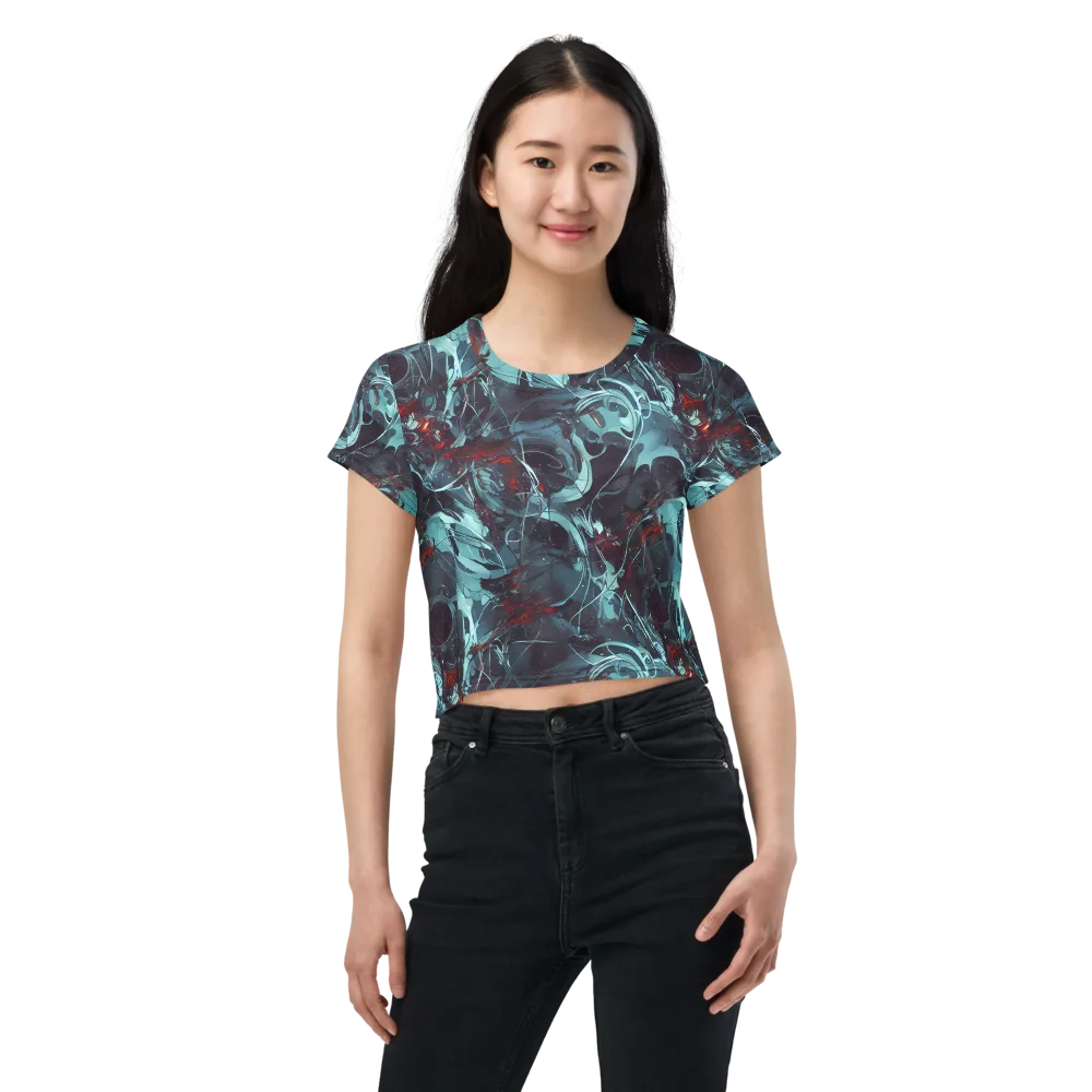 Cosmic Dancer on Crop Tee — Front