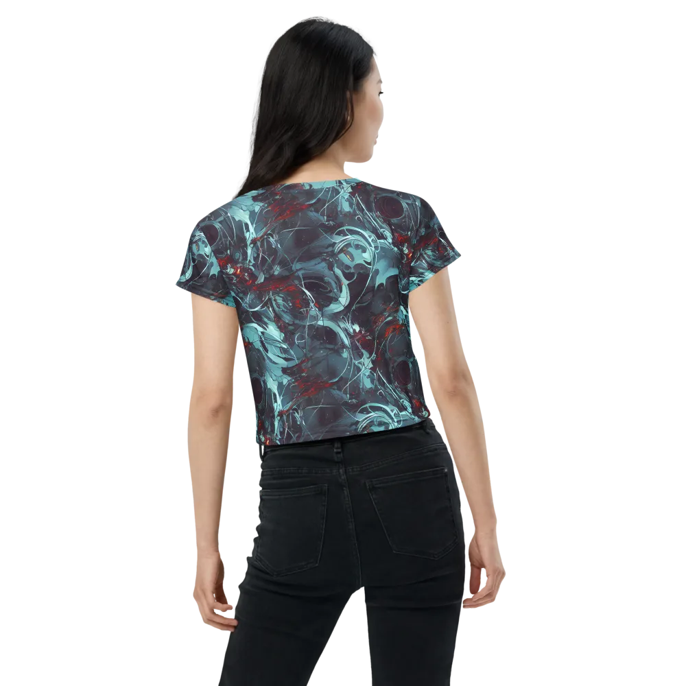 Cosmic Dancer on Crop Tee — Back