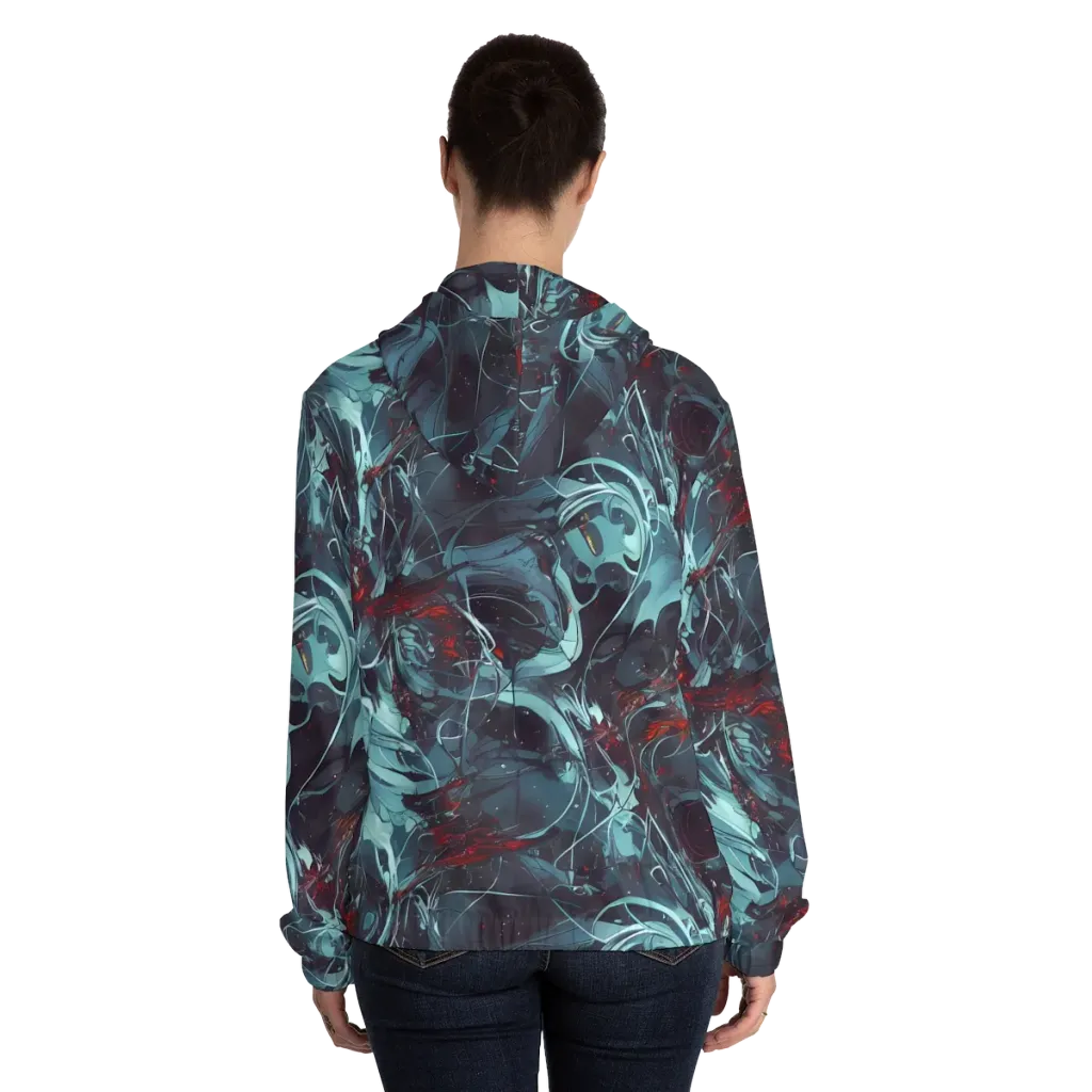 Cosmic Dancer on Women's Full-Zip Hoodie — Back On Person