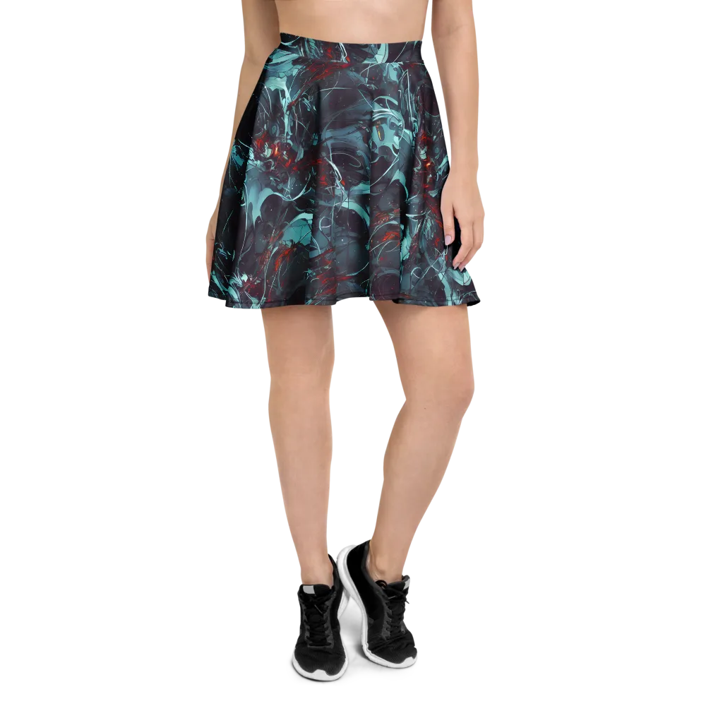 Cosmic Dancer on Skater Skirt — Front