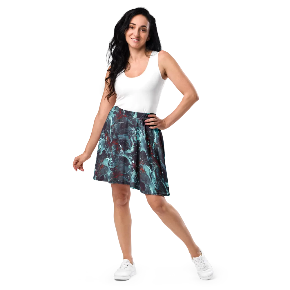 Cosmic Dancer on Skater Skirt — Front