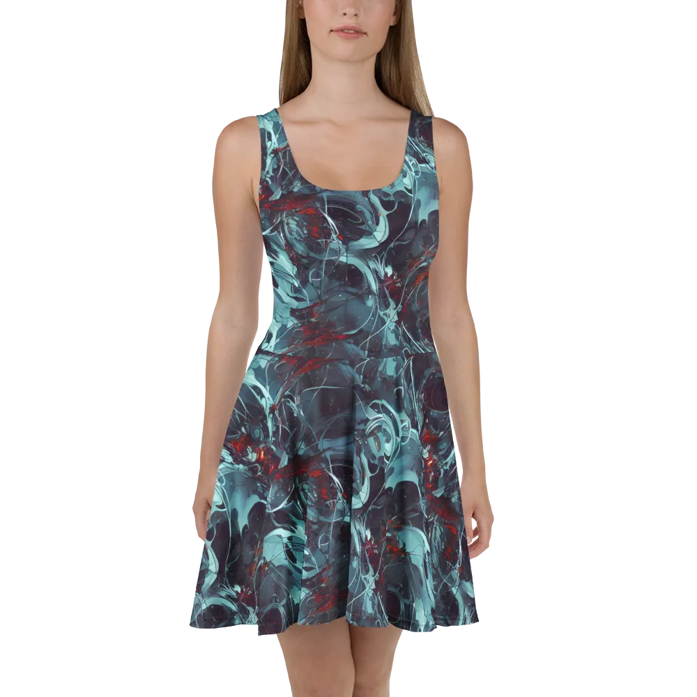 Cosmic Dancer on Skater Dress — Front