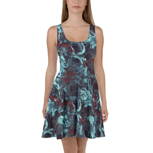 Cosmic Dancer on a Skater Dress