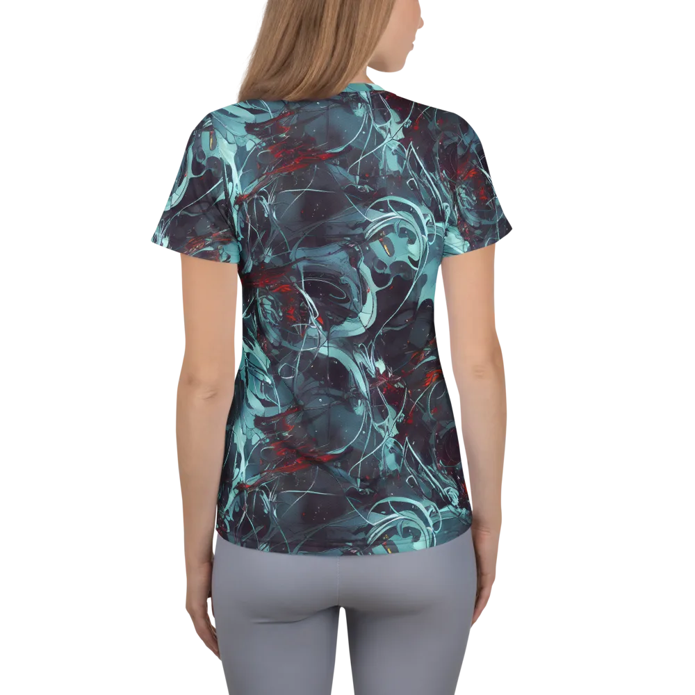 Cosmic Dancer on Women's Athletic T-Shirt — Back