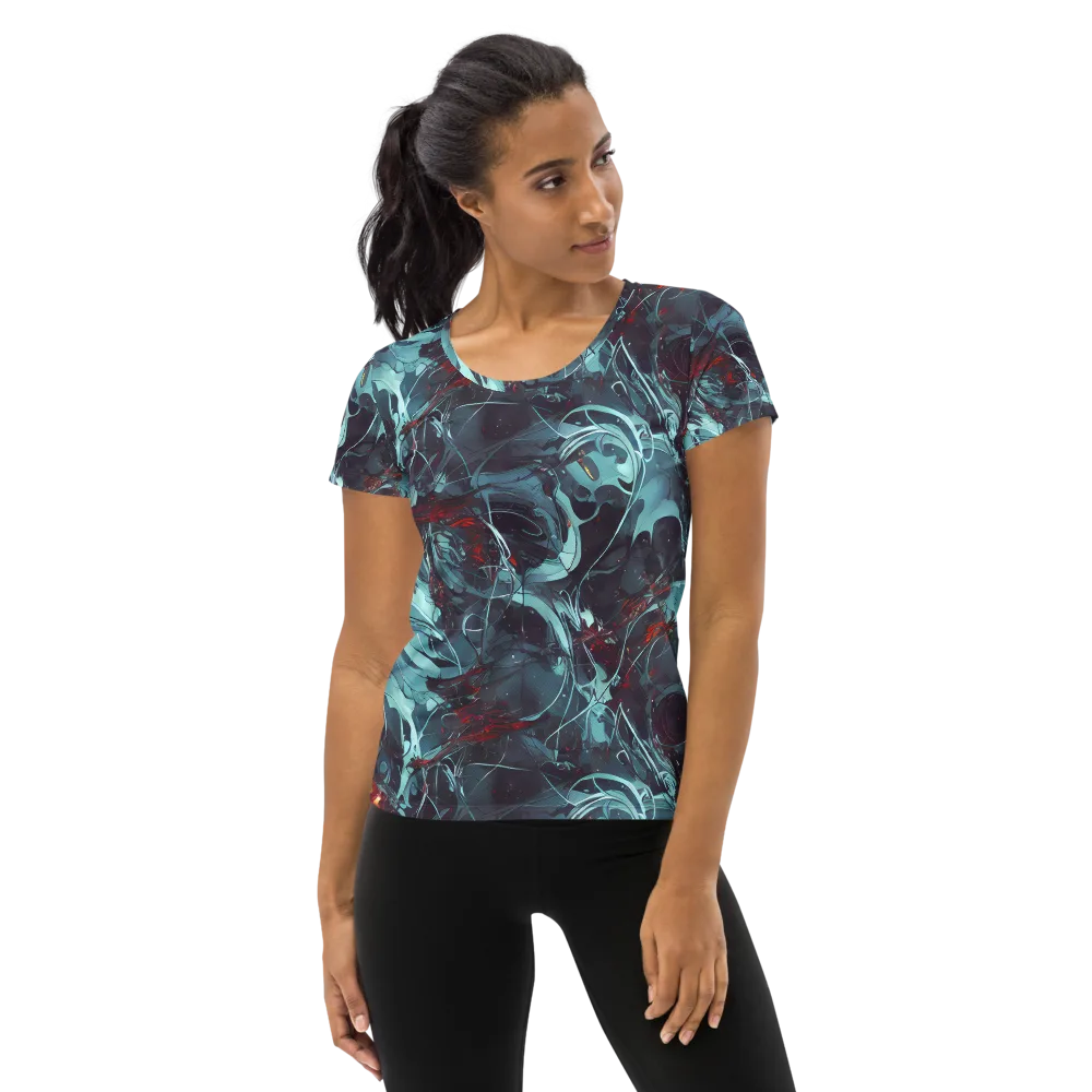 Cosmic Dancer on Women's Athletic T-Shirt — Front