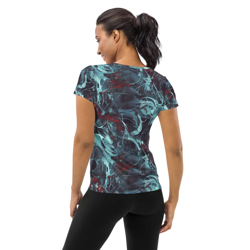 Cosmic Dancer on Women's Athletic T-Shirt — Back