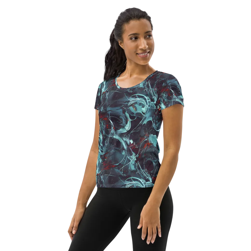 Cosmic Dancer on Women's Athletic T-Shirt — Left