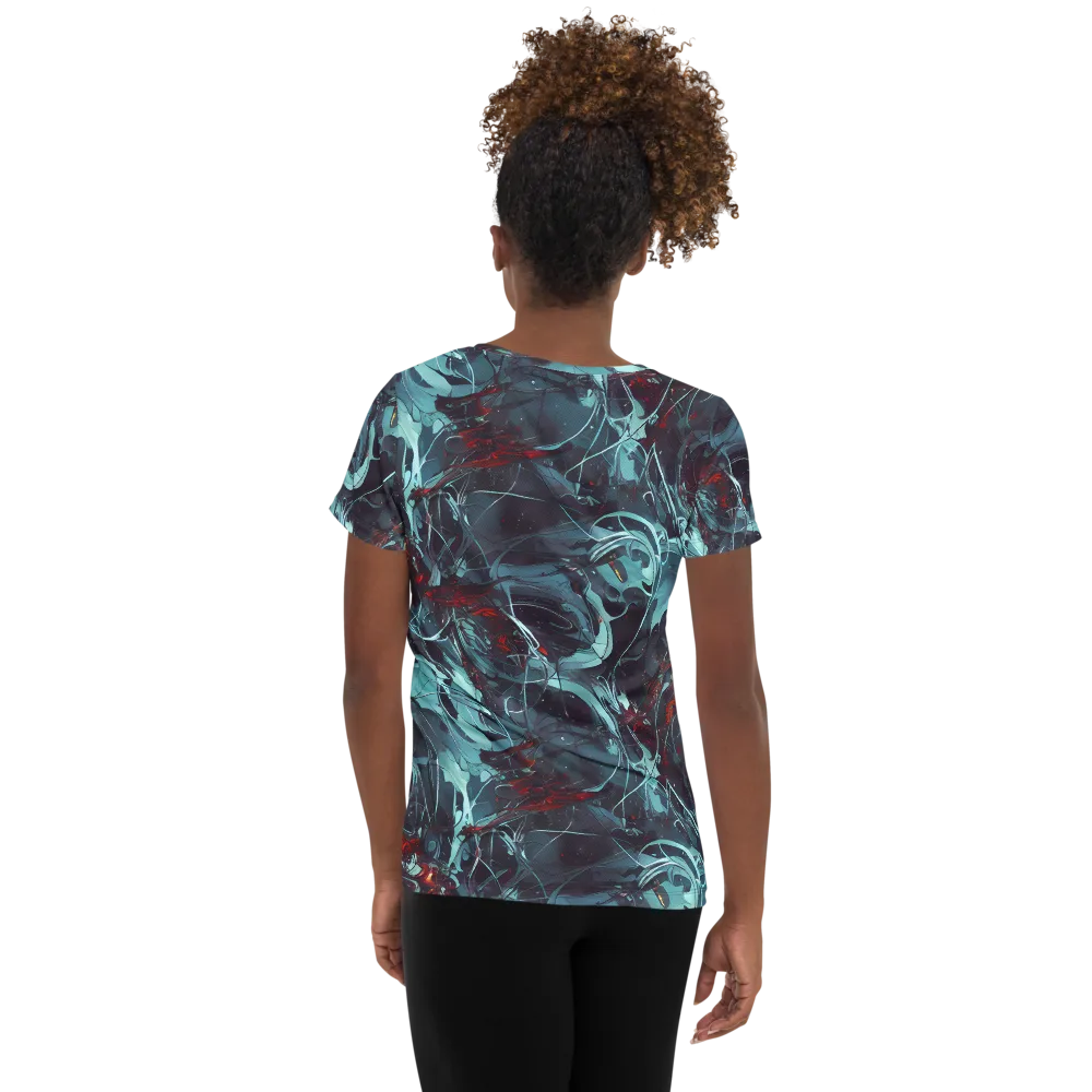 Cosmic Dancer on Women's Athletic T-Shirt — Back