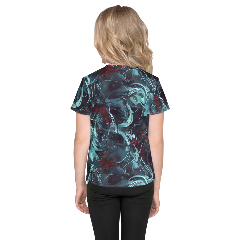 Cosmic Dancer on Kids Crew Neck T-Shirt — Back