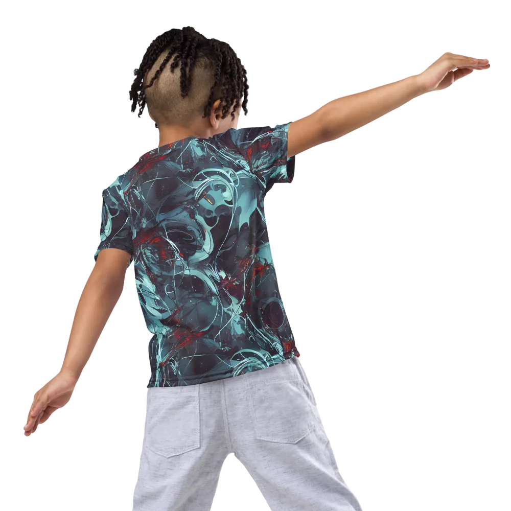 Cosmic Dancer on Kids Crew Neck T-Shirt — Back