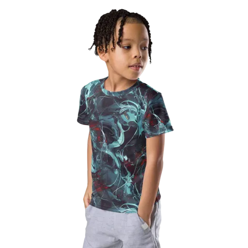 Cosmic Dancer on a Kids Crew Neck T-Shirt