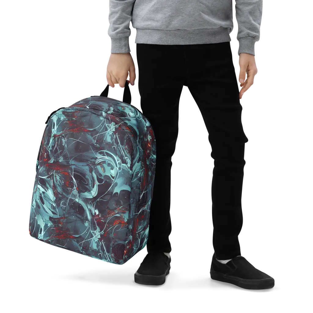 Cosmic Dancer on Minimalist Backpack — Zoomed-in