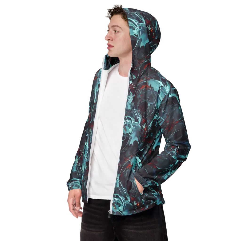 Cosmic Dancer on Men's Windbreaker — Left Front