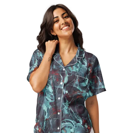 Cosmic Dancer on a Women's Short Sleeve Pajama Top
