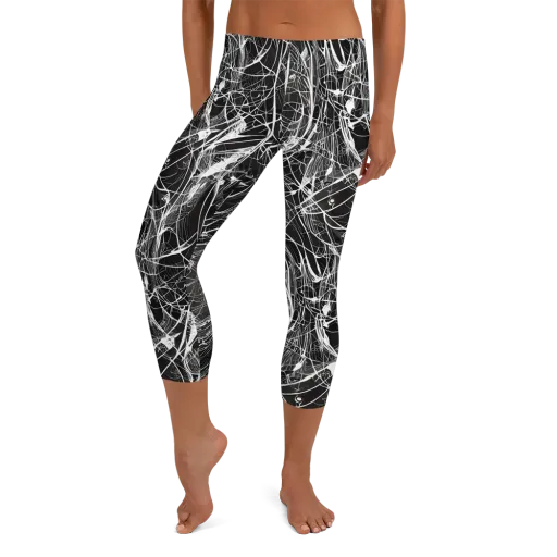 Nexus of Lines on a Capri Leggings