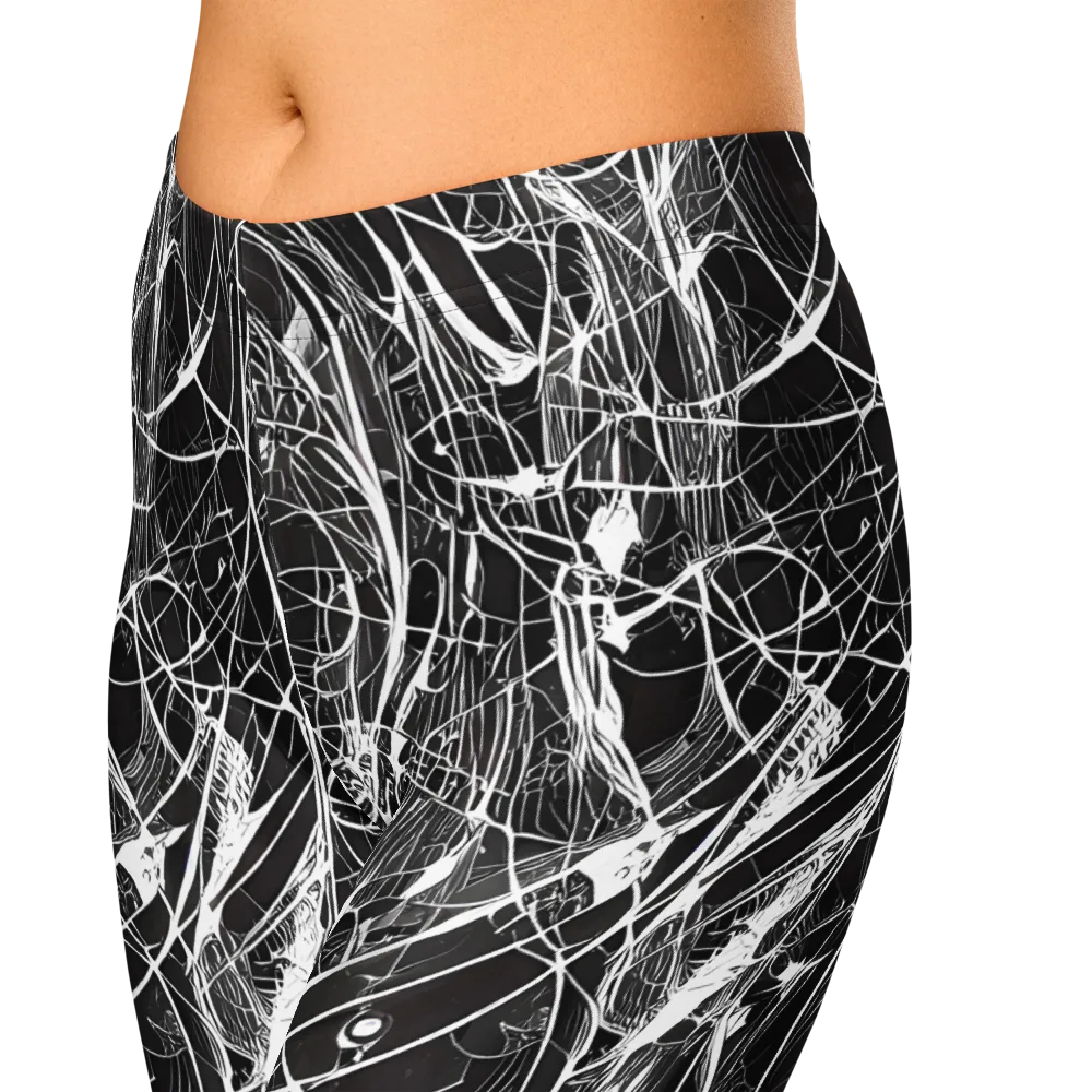 Nexus of Lines on Capri Leggings — Zoomed-in