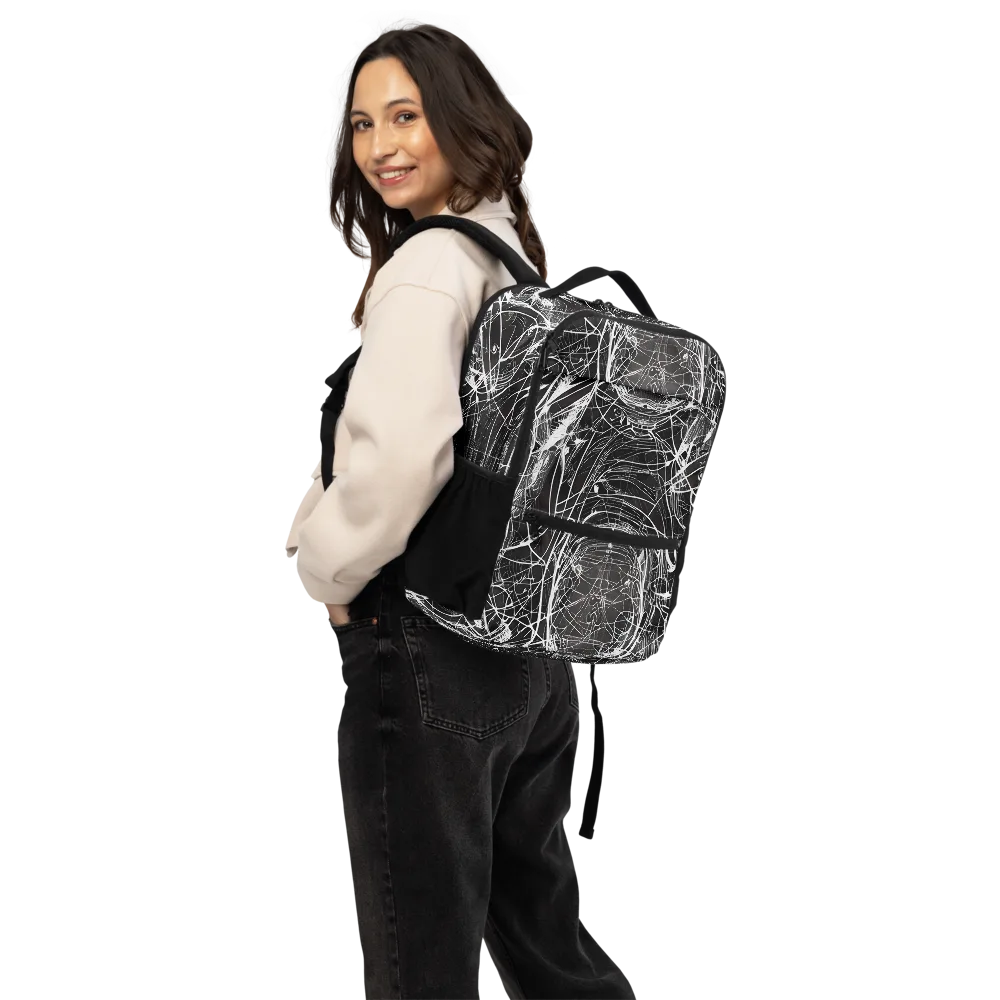 Nexus of Lines on Utility Backpack — Back
