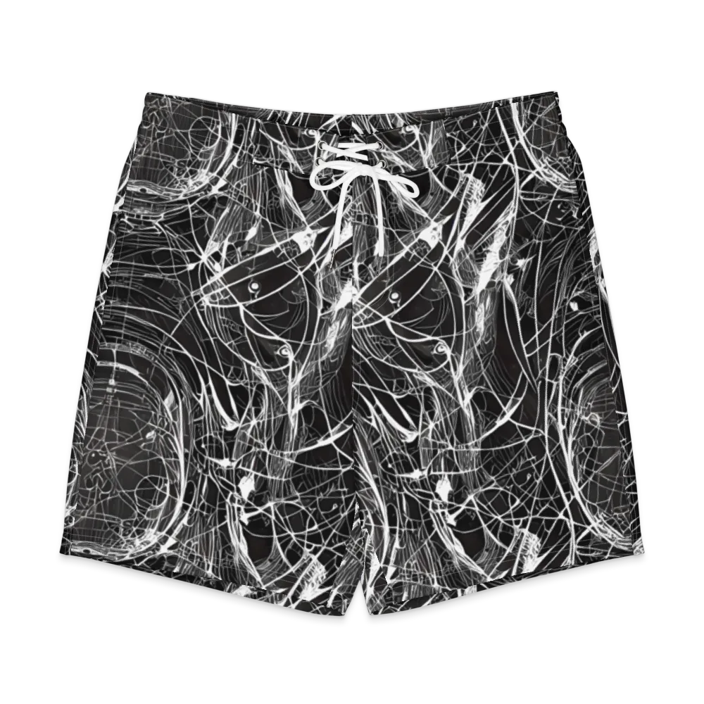Nexus of Lines on Men's Board Shorts — Front