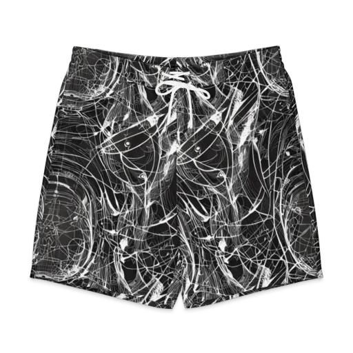Nexus of Lines on a Men's Board Shorts