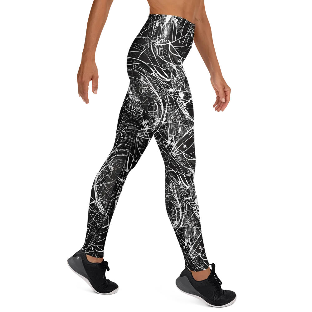 Nexus of Lines on Yoga Leggings — Right